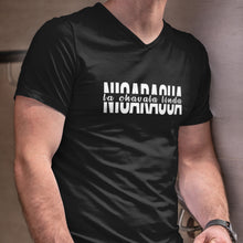 Load image into Gallery viewer, LA CHAVALA LINDA-UNISEX V-Neck & Crew Neck T-Shirt - BLACK & WHITE