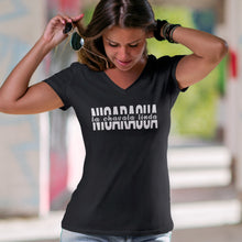 Load image into Gallery viewer, LA CHAVALA LINDA-UNISEX V-Neck & Crew Neck T-Shirt - BLACK & WHITE