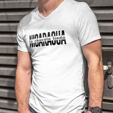 Load image into Gallery viewer, LA CHAVALA LINDA-UNISEX V-Neck & Crew Neck T-Shirt - BLACK & WHITE
