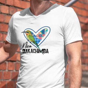 GUARDABARRANCO-UNISEX V-Neck & Crew Neck T-Shirt - BLACK & WHITE