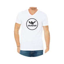 Load image into Gallery viewer, Short Sleeve V-Neck White - Classic Logo
