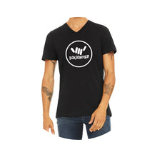 Load image into Gallery viewer, Short Sleeve V-Neck Black - Classic Logo