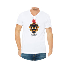 Load image into Gallery viewer, Short Sleeve V-Neck Tee - White - Macho Ratón