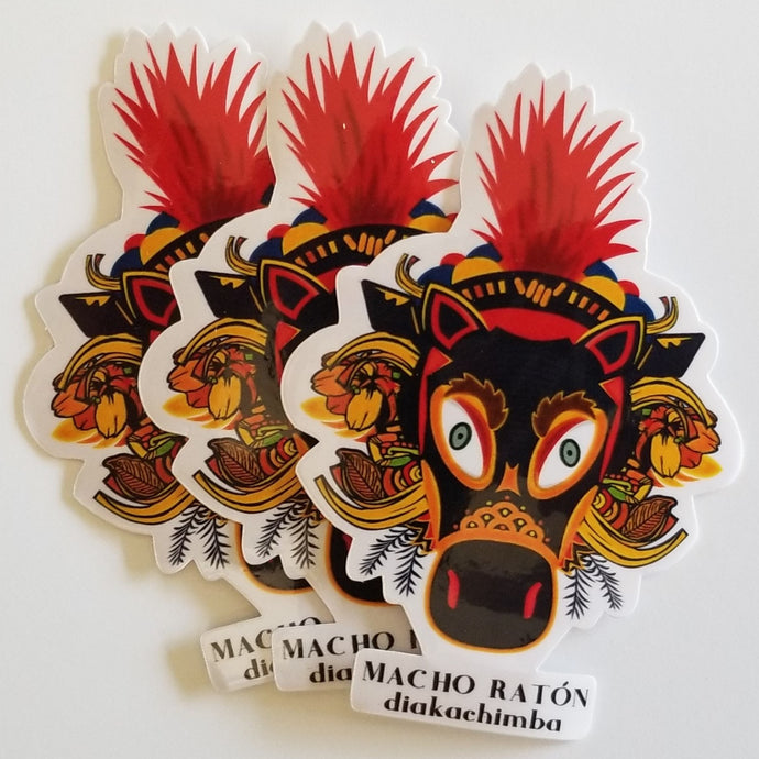 Set of 3 - Stickers - Calcomanias Macho Raton